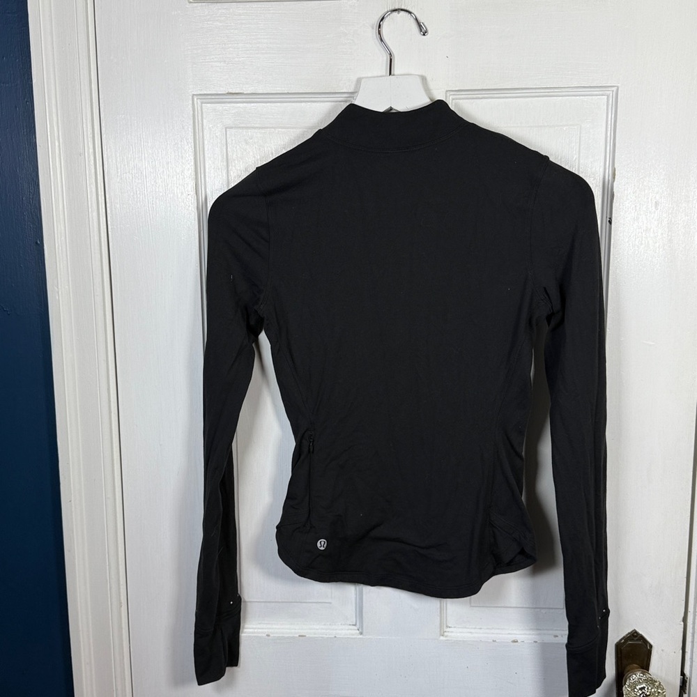 Lululemon Rulu Running Long-Sleeve Mock Neck Shirt in Black W2172 Sz 2 - Picture 10 of 12